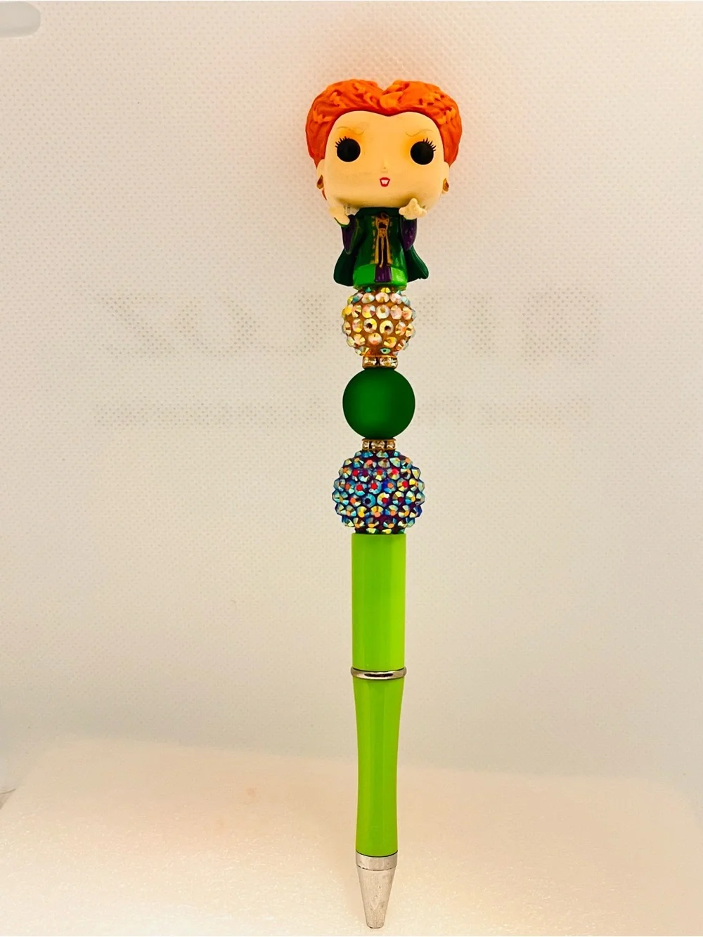 Green Winifred Hocus Pocus  Character Beaded Pen - Halloween